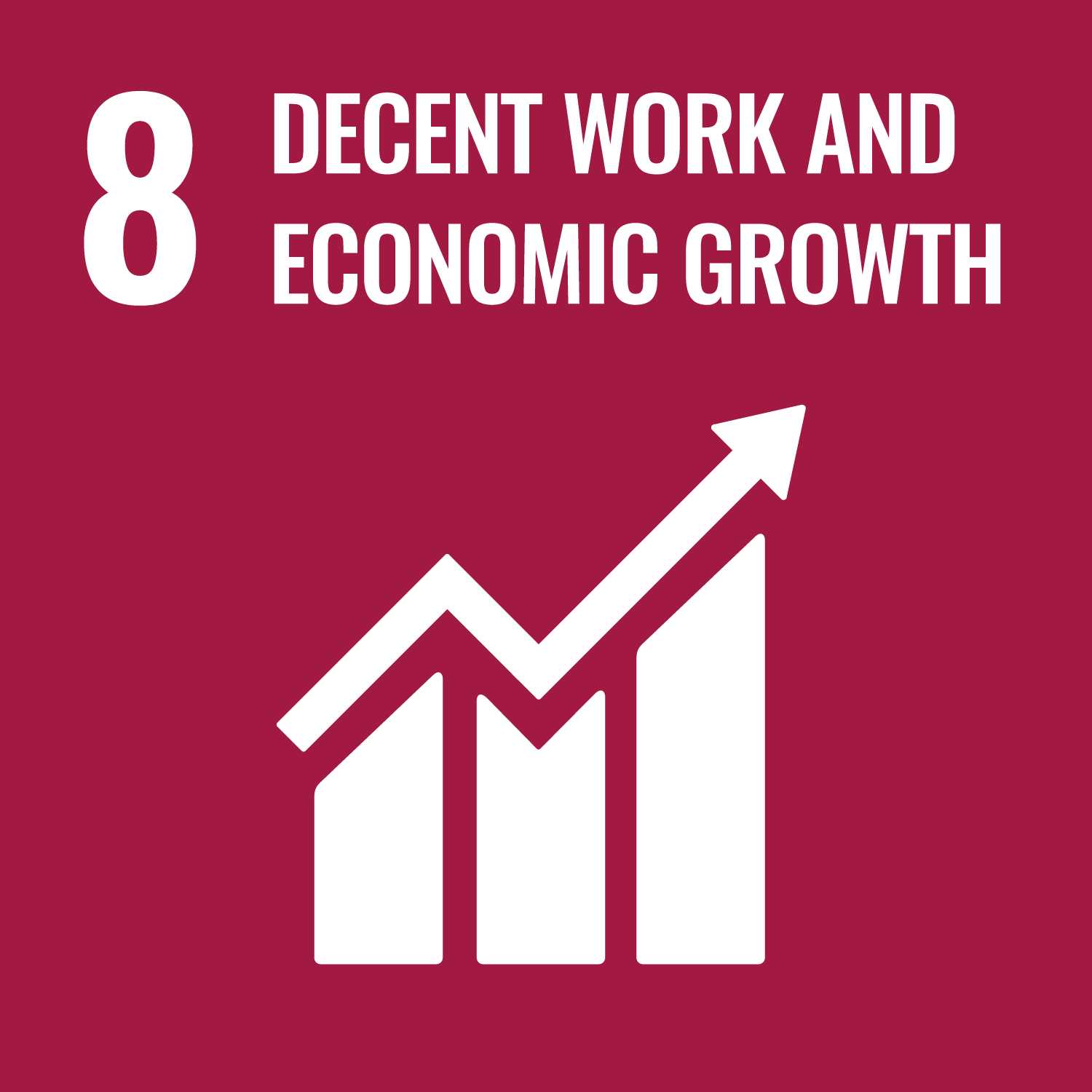 logo : SDGs 8 Decent work and economic growth