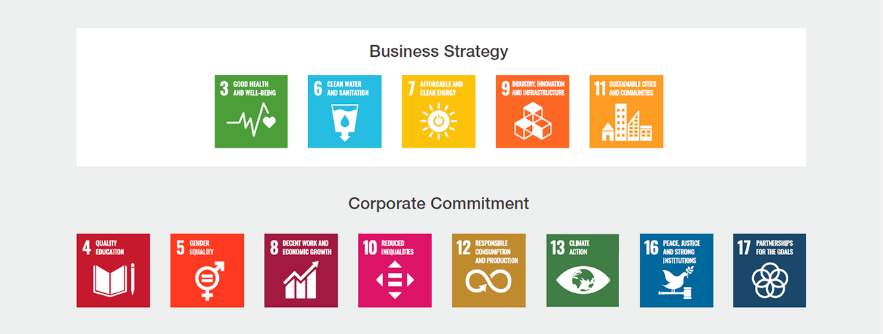 figure : Hitachi's Priority SDGs