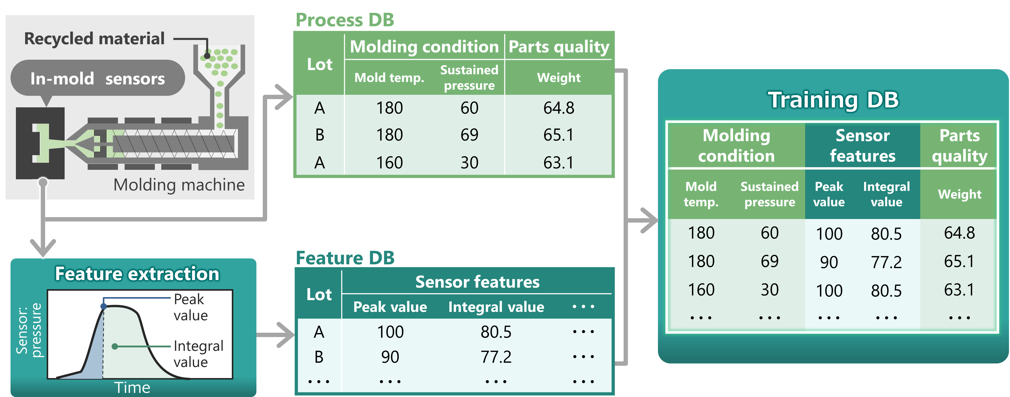 Figure 2. Conceptual diagram of configuring the training database​