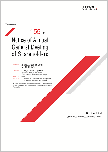 Notice of the 155th Annual General Meeting of Shareholders